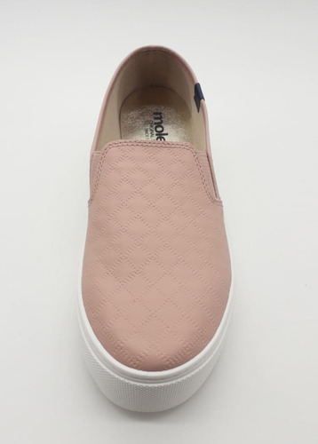 tênis slip on feminino flatform moleca