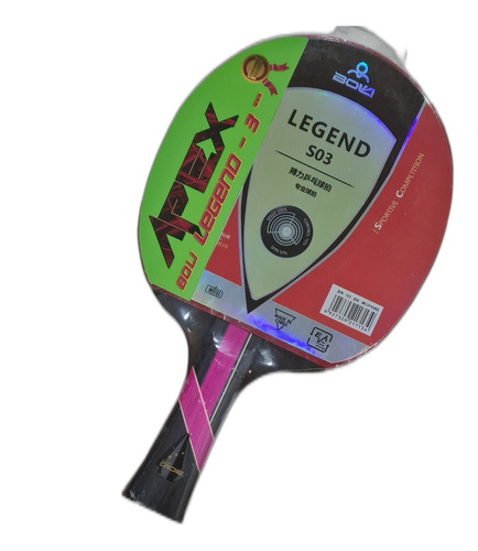 Paleta Ping Pong (tenis De Mesa) Boli 3* Mango Largo 190grs