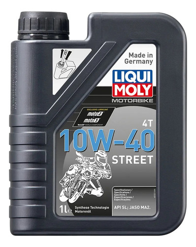 Aceite De Moto 10w 40 Sintetico 4t Liqui Moly (original)
