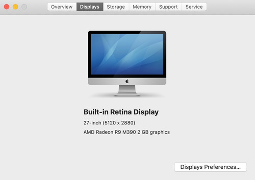 Imac 27'' Retina Late 2015 16gb Ram I7 Amd Radeon R9 1 Tb Hd Plateado (Usado)