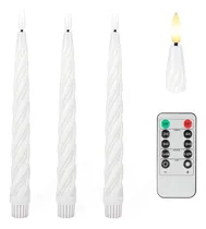 Comprar Velas Cónicas Sin Llama Con Mecha 3d, Velas Led De Cera Real