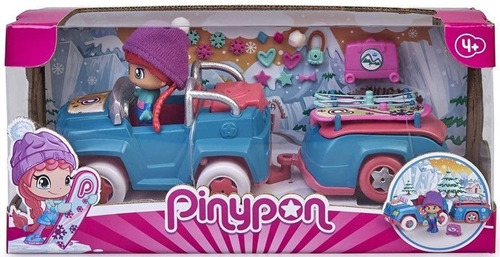 Pinypon - Vehiculo Para Nieve - 1 Figura Y Accesorios.