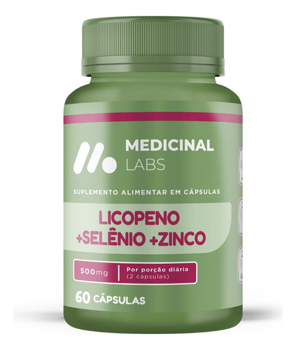 Kit 3 Licopeno Selenio Zinco 60 Caps Medicinal Labs