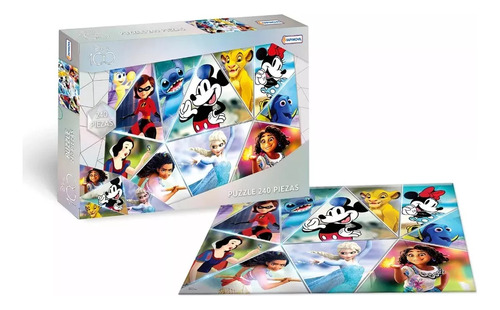 Puzzle 240 Piezas 100 Años Disney Tapimovil Dmd00121