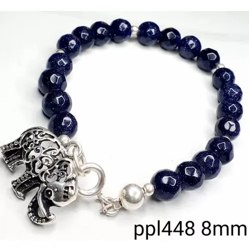 Pulsera Plata 925 Elefante Lluvia De Estrella 8mm Pp448