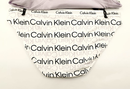 Calvin Klein Set 3 Calzon Bikini Logo Algodón Mujer Original