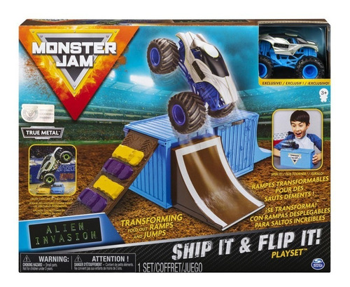 Alien Invasion Ship It & Flip It Playset Monster Jam 