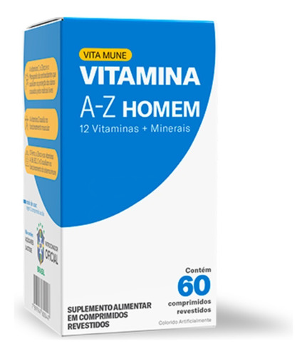 Multivitamínico A - Z Homem Vita Mune - 60 Capsulas - Cimed Sabor Sem sabor