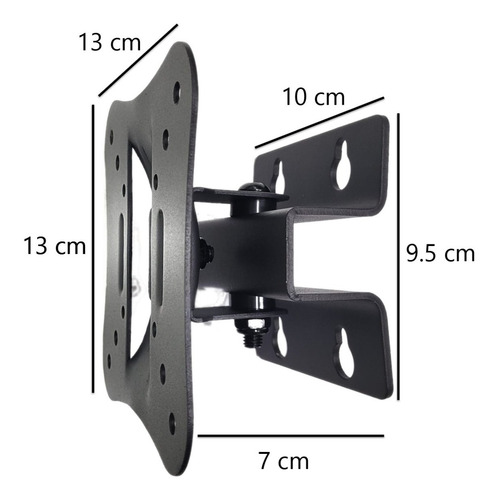 Imagen 5 de 10 de Soporte Base Pared Móvil Monitor Pc Tv 13 14 17 19 21 24 27