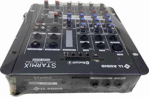 Mesa Som 4 Canais S402r Ll Audio Console Novo Bluetooth