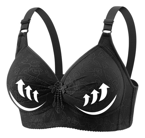Sujetador Z Para Mujer, Encaje Con Flores, Juntadas, Talla G