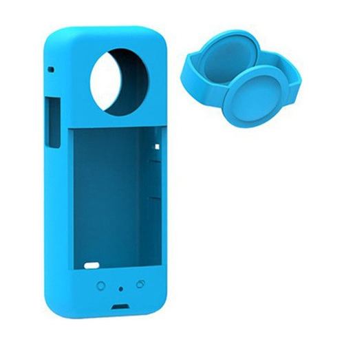 Capa Azul Em Silicone Para Insta360 X3  Blackbag