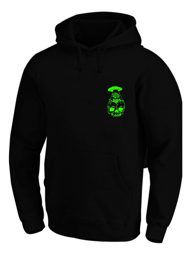 Sudadera Calavera Ovni Verde Fluorescente