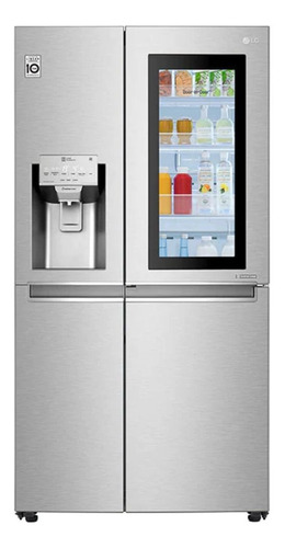 Refrigerador inverter no frost LG LS64SXP silver con freezer 592L 220V