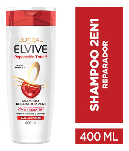 Shampoo 2 En 1 Reparacion Total 5 Elvive Loreal Paris X 400 