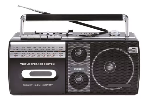 RADIO GRABADORA CASSETTE RETRO BLUETOOTH /AM/FM/SW