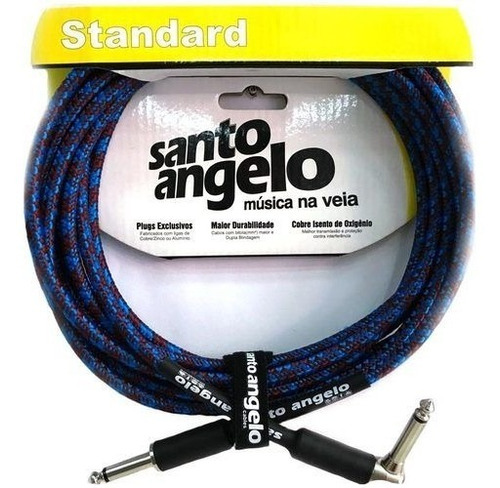 Cabo Guitarra Violão Santo Ângelo Textil 3,05 Metros Plug L