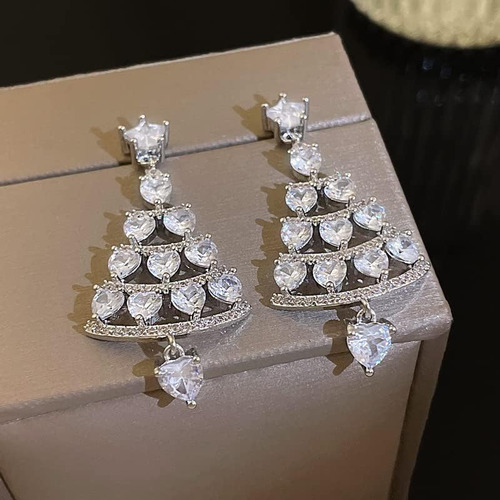 Pendientes De Árbol De Navidad, 1 Par De Pendientes Colgante