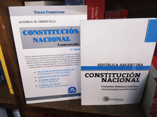 Combo Constitucion Nacional Y Trat. Inter. Comentado Y Texto