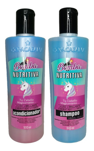 Pack X6 Shampoo/acondicionador Bomba Nutritiva 500ml