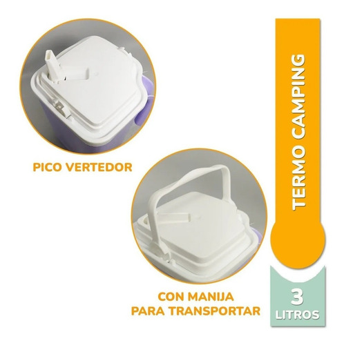 Termo Camping 3 Litros Con Pico Vertedor Deses Plast