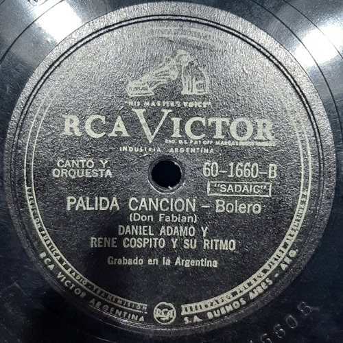 Pasta Daniel Adamo Rene Cospito Su Ritmo Rca Victor C499