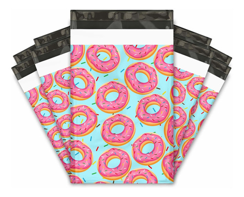 6x9 100 Donuts Espolvoreados Diseñador Poly Mailers So...