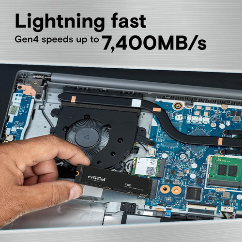 Disco Sdd Interno Para Juegos Crucial, 500 Gb Gen4 Nvme M.2