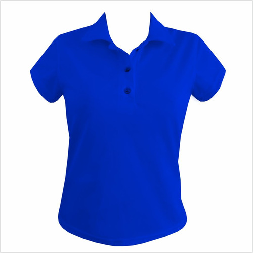 Playera Dama Tipo Polo Con Refuerzo  100% Poliester