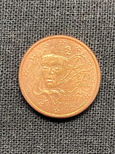 Imagen 2 de 4 de Francia - 1 Euro Cent - Año 2007 - Km #1282 - Marianne