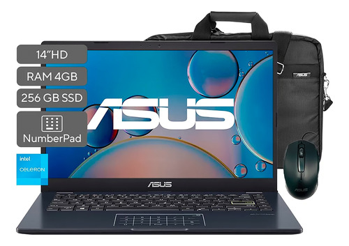 Portátil Asus 14 Intel Celeron N4020 Ram 4gb 256gb Ssd Blue