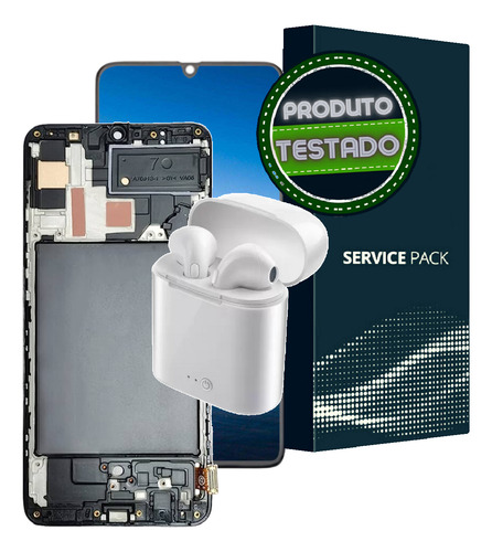 Tela Frontal Complet Com Aro Para Galaxy A70 Lcd Oled + Fone