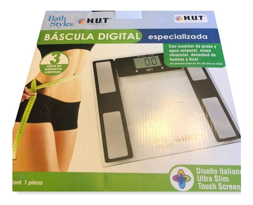 Báscula Digital Hut Medidor Grasa Agua Y Masa , Kcal