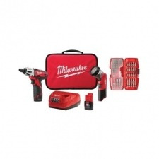 Kit Atornillador C/ Puntas + Linterna Led Milwaukee 2482-259