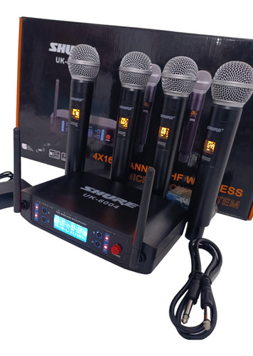 Micrófonos Shure Inalámbrico Uk-6004 De 4 Microf Profesional