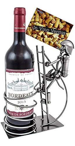 Soporte Para Botella De Vino, Diseño De Chimenea Con Tarjeta