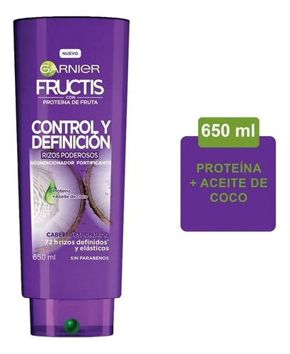 3 Pza Acondicionador Garnier Fructis Control Y Definición Ri