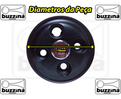 Imagem 4 de 7 de 4 Calota Miolo Tampa Strada Fiat Preto Fosco Roda De Ferro