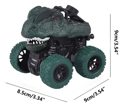 Coche Retráctil Con Forma De Dinosaurio En Forma De U, 3 Coc