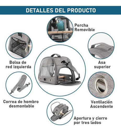 Bolsa Transportadora Para Pájaros, Portabebés Para Loro