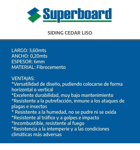 Siding Cedar Liso Cedral Gris