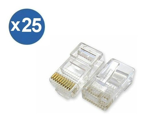 Pack De 25 Conectores Rj50  Para Redes Y Telecomunicaciones