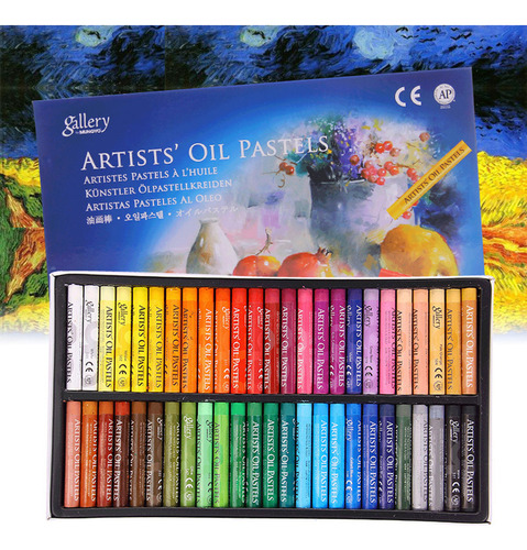 Wj Lápis Pastel Óleo Para Crianças 48 Cores V