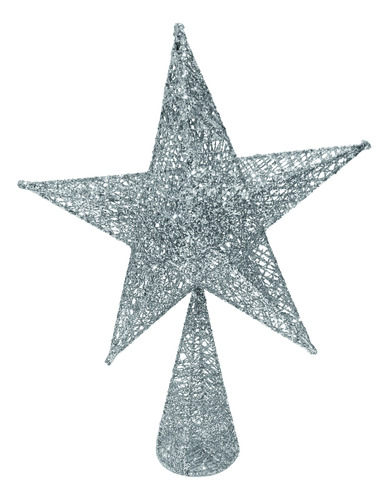 Puntal Estrella 25 Cm Plata #30695/ Arbol De Navidad  Sheshu