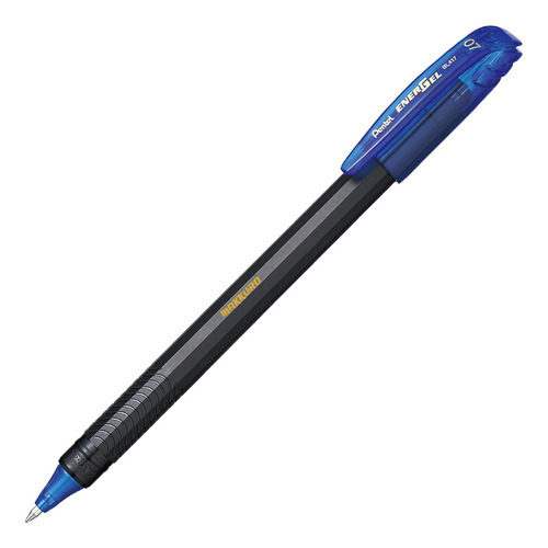 Bolígrafo de gel Pentel Energel Makkuro, 0,7 mm, color azul exterior negro