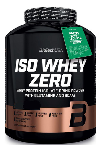 Suplemento en polvo Iso Whey Zero  Biotech Iso Whey Zero proteínas sabor café/leche en pote de 2.27kg