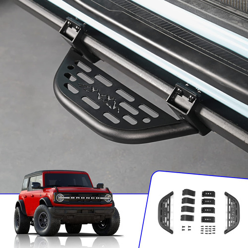 Rongtaod Fit Ford Bronco Estribo Lateral Puerta Barra Negra