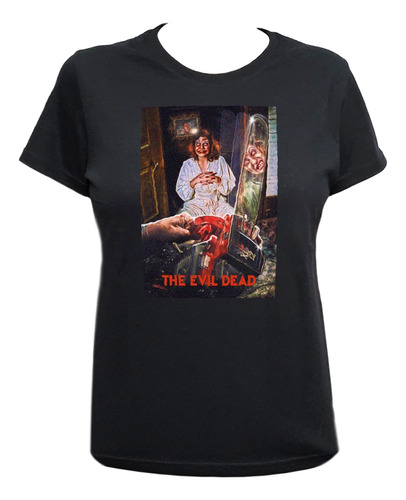 Playera Personalizada Halloween Terror Infernal Poster Mujer