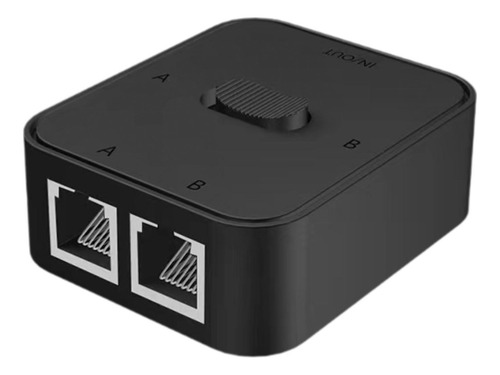 Gigabit Ethernet Splitter Selector De Red Selector Negro