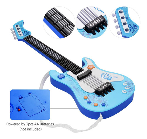 Guitarra Pequeña Para Niños Con Luces Y Sonidos Rítmicos